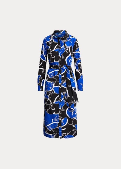 Women's Ralph Lauren Belted Crepe Shirt Dress | 179368LCW